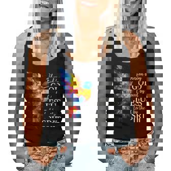 Christian Blessed By God Loved By Jesus Floral Hummingbird Women Tank Top - Thegiftio