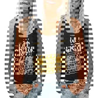 Christian Under Construction God Not Done Yet Spiritual Fun Women Tank Top - Monsterry