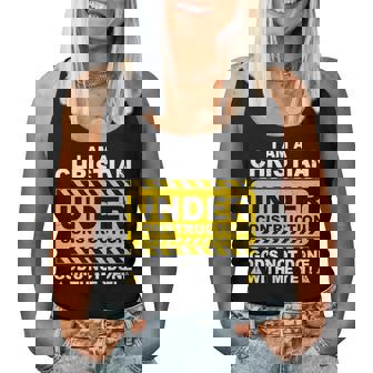 Christian Under Construction God Religious Jesus Bible Women Tank Top | Mazezy