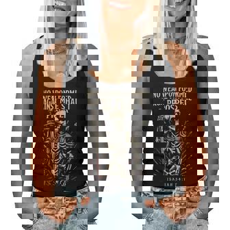 Christian Vintage Gothic Skeleton Bible Verse Isaiah 54 Women Tank Top | Seseable UK