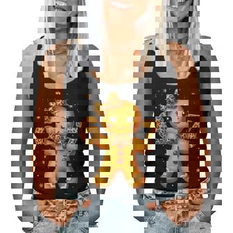 Christmas Gingerbread Six Seven 67 Leopard Bow Girl Women Tank Top | Seseable CA