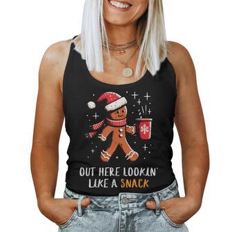 Christmas Gingerbread Out Lookin Like Snack Xmas Men Women Tank Top - Monsterry