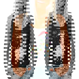 Christmas Llama Christmas Alpacaanta Llama Camiseta sin mangas para mujer - Regaloses