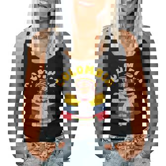 Colombia Colombian Flag Day Hispanic Girl Woman Women Tank Top | Seseable CA