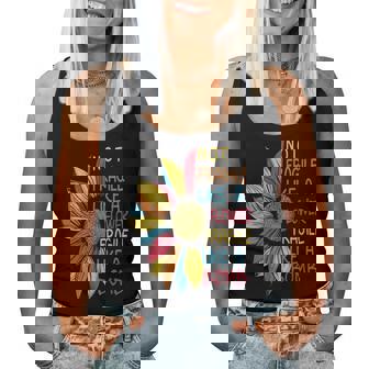 Colorful Sunflower Not Fragile Like A Flower But A Bomb Women Tank Top - Monsterry