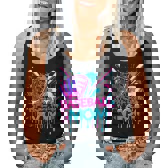 Cool Baseball Mom Neon Drip Sports Fan Women Tank Top - Thegiftio