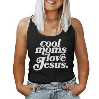 Cool Moms Love Jesus Retro Christian Mom Women Tank Top - Thegiftio