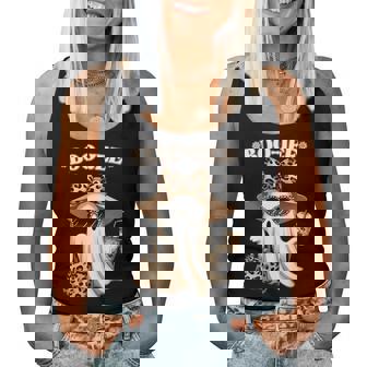 Coquette Leopard Ghost Coffee Boo-Jee Halloween Boujee Ghost Women Tank Top - Thegiftio