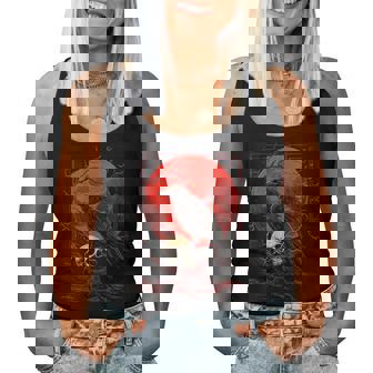 Corbe Crâne Lune Homme Gothiqueombre Corbeau Noir Débardeur pour femme - Cadeauxyz