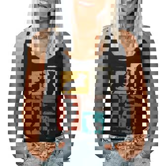 Corgi Dad Mom Vintage Collage Dog Owner Women Tank Top | Seseable FR