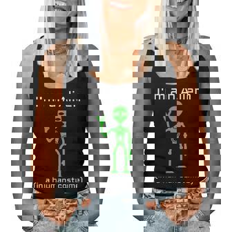 Costume Extraterrestre Extra Terrestre Dans Un Costume Humain Débardeur pour femme - Cadeauxyz