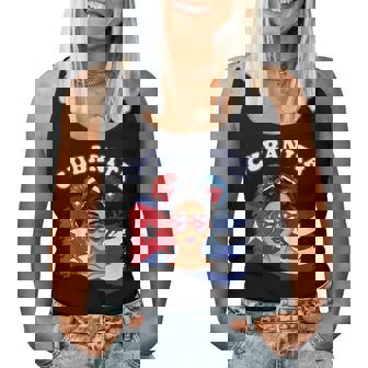 Cubanita Hispanic Heritage Messy Bun Cuban Cuba Flag Girls Women Tank Top - Thegiftio