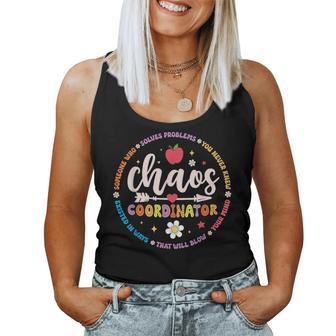 Cute Chaos Coordinator Teacher First Day Of School Women Tank Top - Thegiftio UK