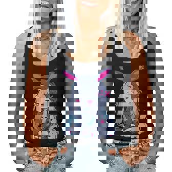 Cute E-Girl Anime Girl Goth Bunny Grunge Gothic Outfit Women Tank Top | Mazezy