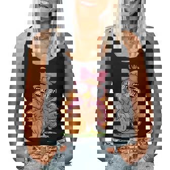 Cute Gobble Turkey Thanksgiving Girls Toddlers Bow Women Tank Top - Monsterry