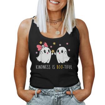 Cute Halloween Teacher Kindness Is Boo-Tiful Women Tank Top - Thegiftio