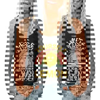 Cute Lemon Saying Lemons Lovers Sarcastic Jokes Women Tank Top - Monsterry