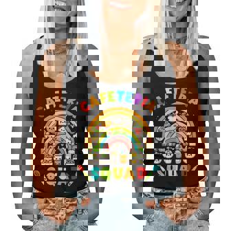 Cute Lunch Lady Crew Of Food Service Rainbow Cafeteria Squad Women Tank Top - Thegiftio