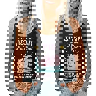 Cute Pj N Boys Pjs Girls Pjs This Is My Pig Pajama Women Tank Top | Mazezy