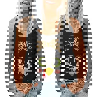 Cute Thanksgiving Turkey Face Leopard Glasses Girls Women Tank Top | Seseable CA