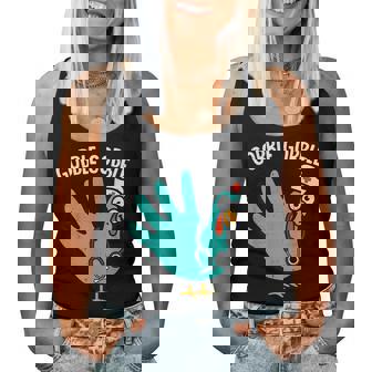 Cute Turkey Glove Nurse Thanksgiving Scrub Top Rn Icu Er Women Tank Top - Monsterry