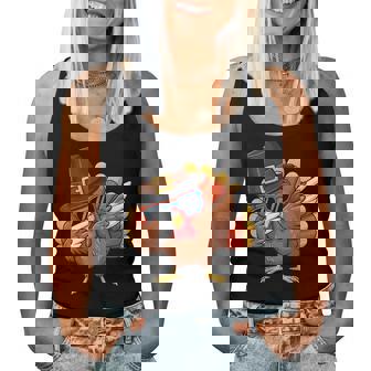 Dabbing Turkey Thanksgiving Day Boys Girls Dab Women Tank Top - Thegiftio