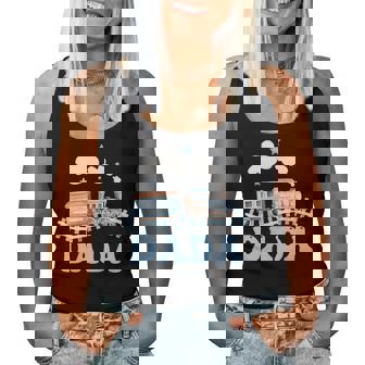 Dada First Birthday Boy Girl Train Railroad Family Matching Women Tank Top - Monsterry