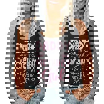 Daddy Of The Birthday Girl Matching Pink Coquette Bow Women Tank Top | Seseable CA