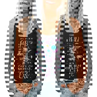 Daddy Of The Birthday Girl Space Astronaut Family Matching Women Tank Top | Seseable FR