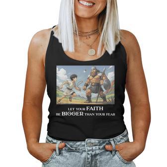 David And Goliath Christian Inspirational Men WomenYouth Women Tank Top - Monsterry
