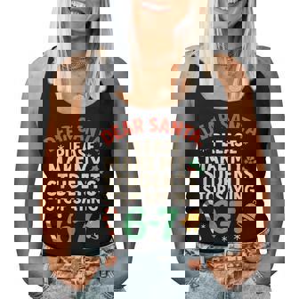 Dear Santa Students 6-7 67 Six Seven Christmas Teacher Women Tank Top | Seseable UK