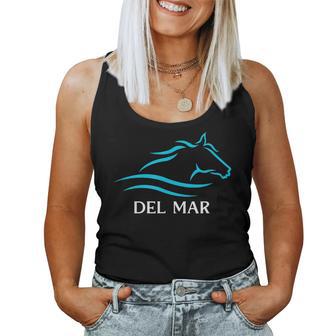 Del Mar Horse Racing California Race Track Thoroughbred Club Women Tank Top - Thegiftio UK