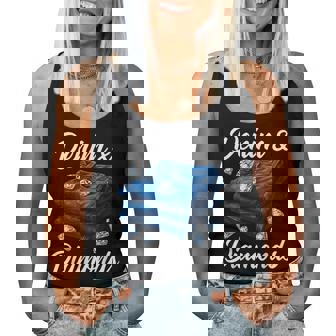 Denim And Diamonds Party Outfit Western Cowgirl Style Womens Women Tank Top - Thegiftio