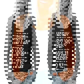 Dinosaurs Didn't Learn Physics Science Teacher Women Tank Top | Mazezy