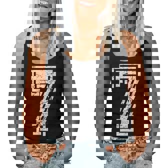 Distressed Vintage Number 7 Women Tank Top | Mazezy