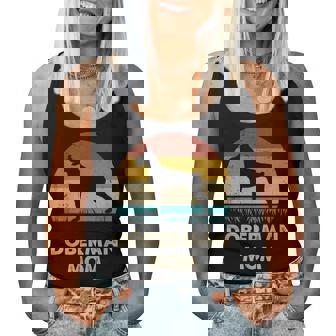 Doberman Mom Dobie Dog Lovers Retro Dobie Mom Women Tank Top - Thegiftio