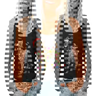 Dog Christmas Santa Hat Belgian Malinois Dog Lover Xmas For Women Women Tank Top - Thegiftio