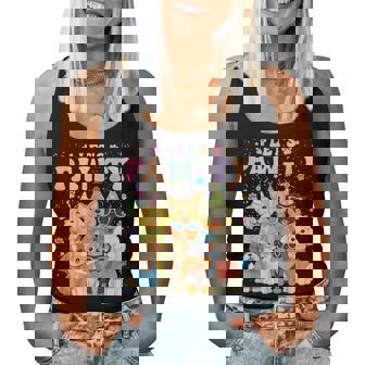 Dog Mom Birthday Dog Bday Boy Girl Let's Pawty Birthday Women Tank Top | Seseable CA