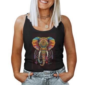Dream Catcher Dream Catcher Mandala Elephant Women Tank Top - Thegiftio UK