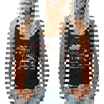 Drink Drank Drunk Christmas Martini Cocktail Santa Hat Xmas Women Tank Top | Seseable CA