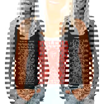 Dyslexia Awareness For Teachers And Students Coquette Floral Women Tank Top - Thegiftio