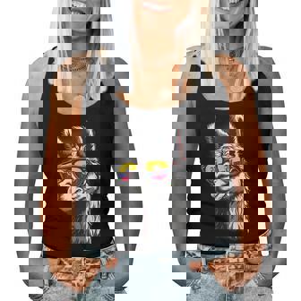 Ecuadorian Flag Ecuadorian Roots Ecuador Llama Sunglasses Women Tank Top - Monsterry