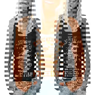 Education Is Freedom Black Teacher Books Black History Month Women Tank Top - Monsterry