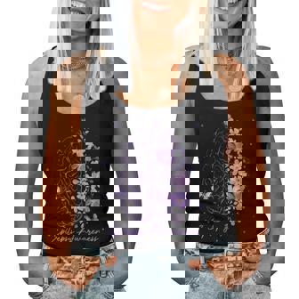 Epilepsy Awareness Purple Brain Flower Support Squad Women Tank Top - Monsterry