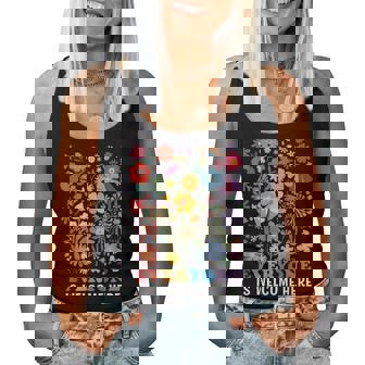 Everyone Is Welcome Here Idaho Teacher Support Retro Women Tank Top - Monsterry