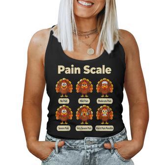 Fall Cna Turkey Pain Scale Er Thanksgiving Nurse Humor Women Tank Top - Thegiftio UK