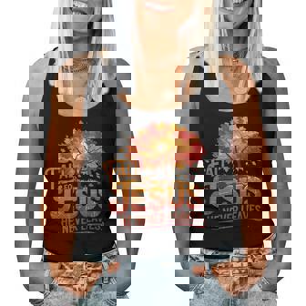 Fall For Jesus He Never Leaves Christian Faith Thanksgiving Women Tank Top | Seseable CA