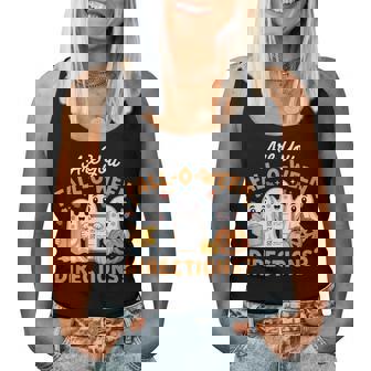 Are You Fall O Ween Directions Teacher Ghost Halloween Women Tank Top - Seseable