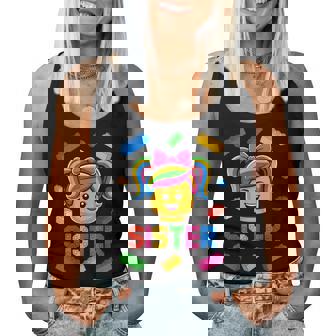 Family Sister Master Builder Building Bricks Blocks Girls Women Tank Top | Mazezy