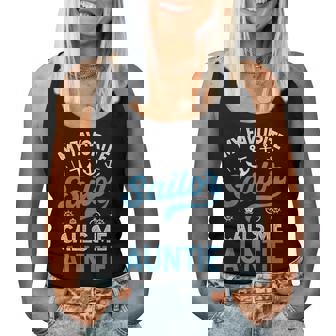 My Favorite Sailor Calls Me Aunt Proud Sailor Auntie Women Tank Top | Mazezy